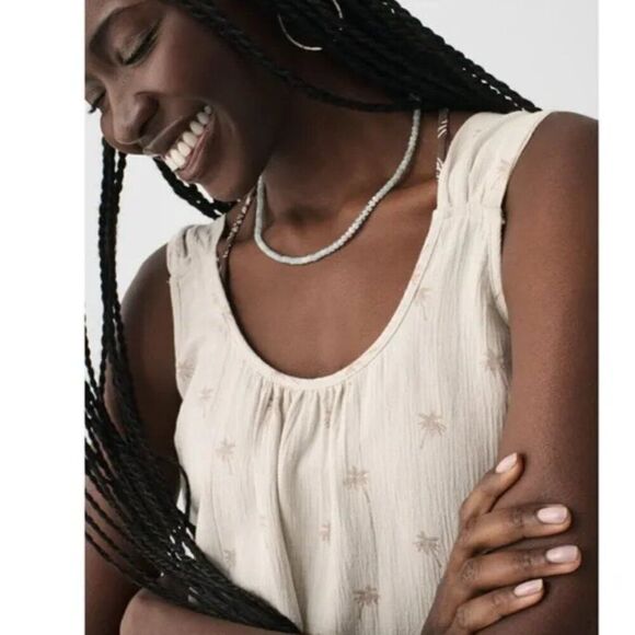 NWT Faherty Dream Cotton Gauze Sintra Dress in Tossed Palm Small - Picture 8 of 16